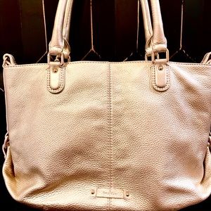 Cole Haan Gold metallic tote bag